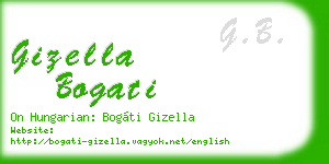 gizella bogati business card